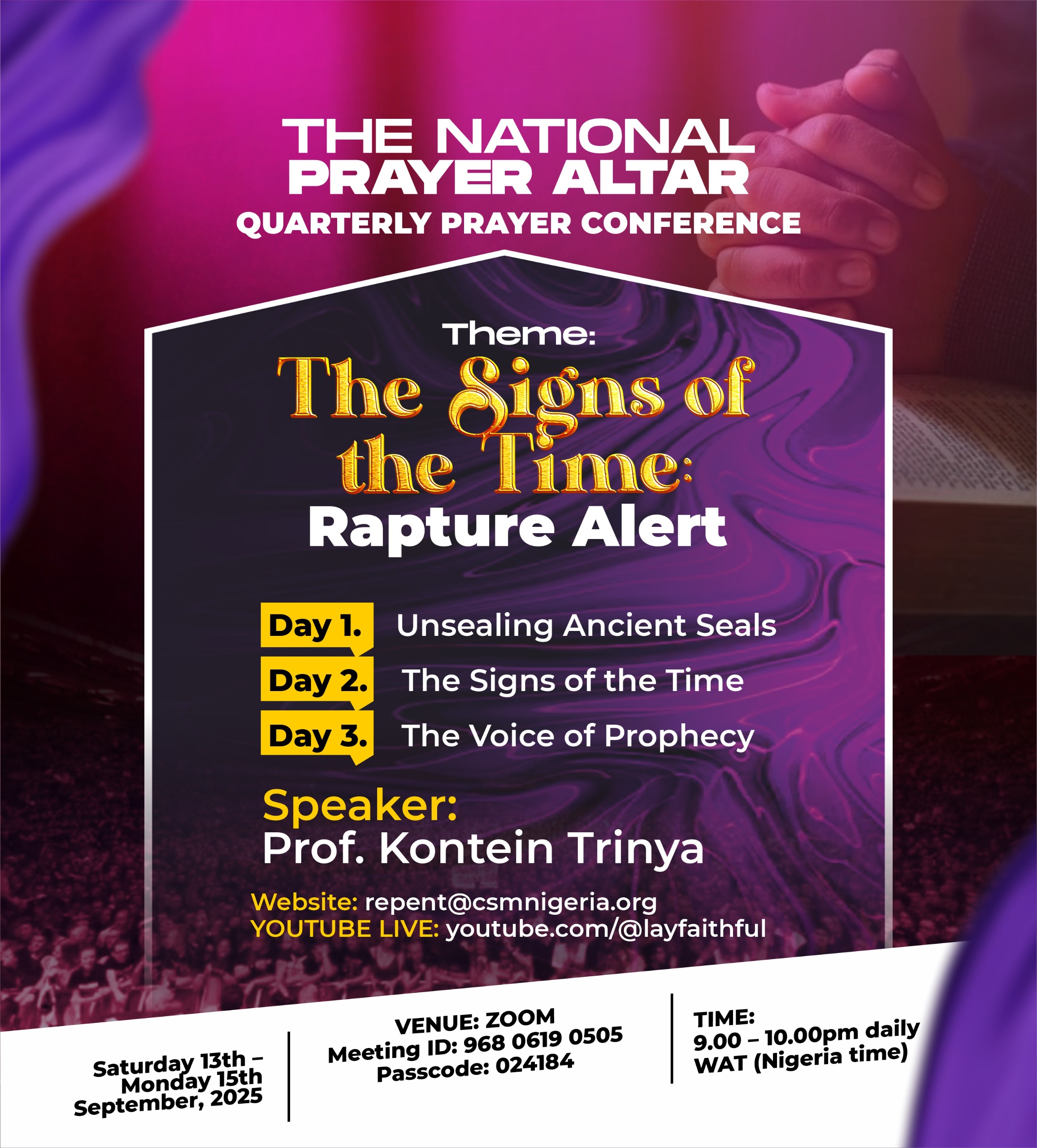 2025 3rd Quarterly Prayer Conference